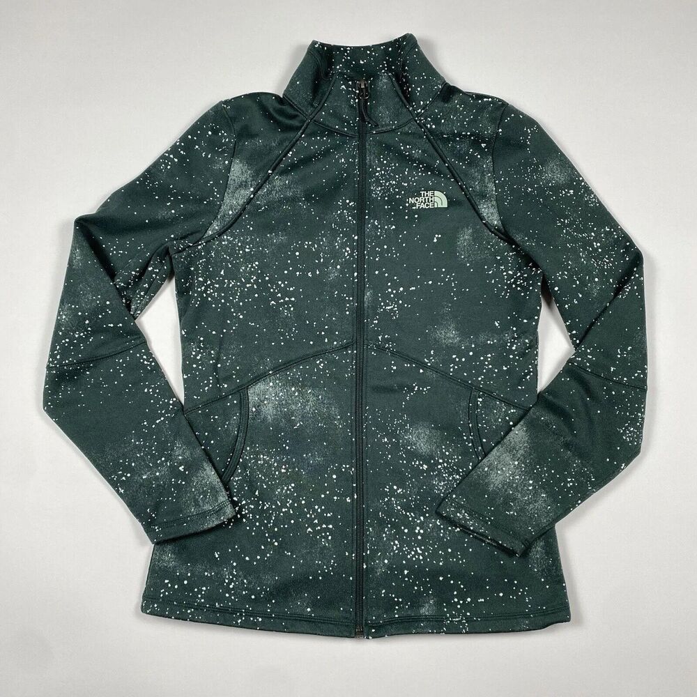 The North Face Full Zip‎ Fleece Lined Shirt Jacket Green Women Size M Pre-Owned